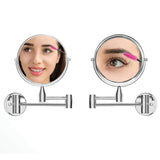 3X Magnifier Extendable Wall-Mounted Makeup Mirror Double-Sided Bathroom Mirror