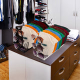 2 PCS Metal Hat Organizer Racks for 8 Caps and 3 Glasses Each