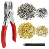 402 Pcs Grommet Eyelet Pliers Kit with 400 Metal Eyelets 6mm for Leather Crafts