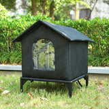 Outdoor Cat House Outdoor Cat House Weatherproof for Indoor and Outdoor Black