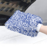 2PC Microfibre Wash Mitt Car Washing Detailing Cleaning Blue