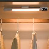 Magnetic Motion Sensor Light 3 Colors Adjustable Light Bar for Cabinet Bedside Under Counter 1200mAh White