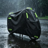 Heavy Duty Waterproof Motorcycle Cover Outdoor UV Rain Dust Protection Green