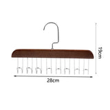 Set of 2Pcs Multi-Hook Bra Hanger Scarf Belt Organizer Space Saving Hangers Coffee