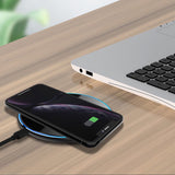 Fast Wireless Charger Pad with Mirror Surface for Smartphones Black
