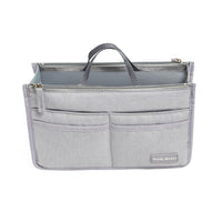 Multi-Pocket Handbag Insert Liner Tote Travel Makeup Purse Pouch Organiser Grey