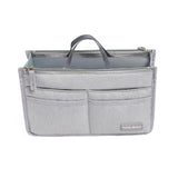 Multi-Pocket Handbag Insert Liner Tote Travel Makeup Purse Pouch Organiser Grey