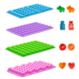 4 PCS Silicone Mini Gummy Chocolate Gummy DIY Molds with 2pcs Dropper