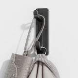 4 PCS Stainless Steel Double Adhesive Hooks with 3kg Capacity Black