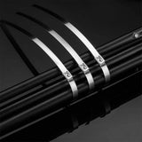 304 Stainless Steel Cable Ties 100 Pcs Self Locking 0.46cm Wide