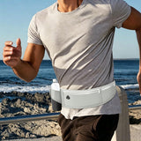 Running Belt for Men Women Secure Jogging Pouch for Phone Keys Essentials Gray