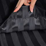 51x76cm Smooth Satin Pillowcase Solid Color Soft Bedding Pillow Cover Black
