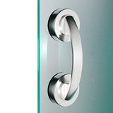 No Drill Suction Cup Door Handle for Glass Door Bathroom Cabinet Silver