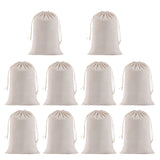 10 PCS Cotton Linen Drawstring Storage and Gift Bags in 2 Sizes