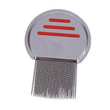 Stainless Steel Pet Flea Comb Fine Tooth Grooming Tool Red