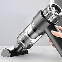 4-in-1 Handheld Car Vacuum Cleaner Portable Cordless Air Duster with LED Light for Car Home Office Black