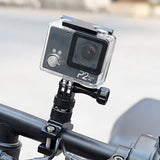 360-Degree Rotating Bike Handlebar Mount for GoPro Hero 13 12 11 Cameras Black