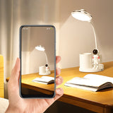 Adjustable Brightness Astronaut Desk Lamp with Penholder Multifunctional LED Table Light for Bedroom Office White