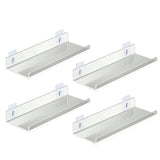 4PCS No Drill Acrylic Floating Shelves Wall Organizer for Bathroom Storage