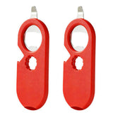 2 Pcs 5 in 1 Jar Bottle Can Opener Easy Attach Storage Red