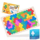 Wooden Tangram Puzzle Set – STEM Educational Logic IQ Game Montessori Toy