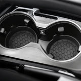 4PCS Car Cup Holder Coaster Silicone Non-Slip Cup Holder Insert Black