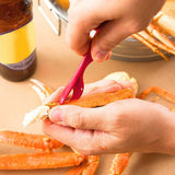 9Pcs Seafood Cracker Tool Set with Stainless Steel Forks Plastic Forks Cracker Scissors and Pouch