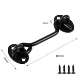 2PCS Stainless Steel Gate Latch Hook and Eye Lock Medium
