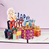3D Pop-Up Happy Birthday Card with Envelope Unique Greeting Card Gift Style 1