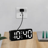 Small Digital Alarm Clock with 5 Dimmers & 5 Alarm Volumes Black