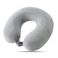 Travel Neck Pillow Memory Foam U Shaped Pillow for Flights Road Trips Office Gray