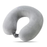 Travel Neck Pillow Memory Foam U Shaped Pillow for Flights Road Trips Office Gray