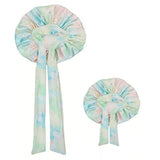 Double Layer Satin Sleep Bonnet Cap for Curly and Braided Hair Light Green
