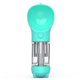 4 in1 Pet Feeder Dog Cat Puppy Water Bottle Cup Travel Pooper Scooper Outdoor Blue