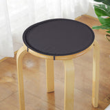 2 PCS 38CM Round Sponge Chair Cushions with Ties for Stools Grey