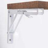 2Pcs 90 Degree Folding Shelf Brackets Shelf White