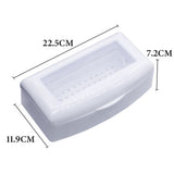 ABS Nail Tool Cleaning Soaking Box with Lift Up Filter Tray White