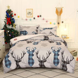 Christmas Pattern Bedding Set Xmas Style Duvet Cover Pillowcase  Home Decor Style 2
