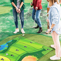 Putting Pitching Hitting Casual Golf Play Fun Game Set Chip Games Sticky Practice Golf Mat Set