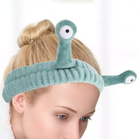 Face Wash Headband Snail Spa Makeup Hair Bands Cartoon Cute Elastic Headband Hair Accessories Green