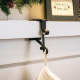 2-in-1 Christmas Stocking and Garland Hanger for Fireplace Mantel with Non-Slip Pads