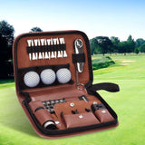 Golf Accessories Gift Set with PU Leather Carrying Case for Men and Golf Enthusiasts