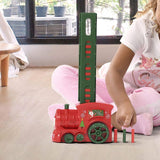 Kids Domino Electric Train Toy Set with Sound Kids Construction Stacking Toys Christmas Gift Toy