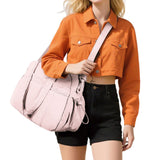 Tote Gym Bag Travel Fitness Bag Crossbody with Wet Dry Separation PVC Pocket Pink