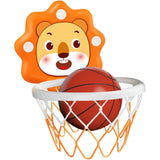 Adjustable Indoor Basketball Hoop Mini Basketball Set Yellow
