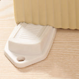 6PCS Rubber Door Wedge Stoppers with Grip for Home White