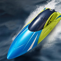 2.4GHz RC Speed Boat Toy – Remote Control Racing Yacht for Pools & Lakes Blue