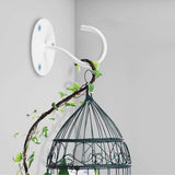 2Pcs Ceiling Swag Hook Metal Plant Bracket Wall Mount for Hanging Plants White