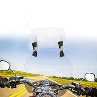 Universal Adjustable Motorcycle Windshield Extension – Clip-On Windscreen Deflector