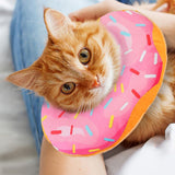 Cat Cone Soft Collar – Adjustable Kitten Recovery Donut Collar Pink